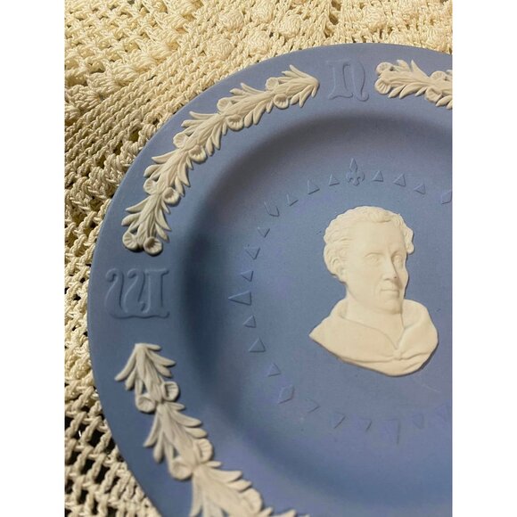 Vintage HTF Christopher COLUMBUS Wedgwood Blue White Jasperware Compass Points P - Picture 4 of 6